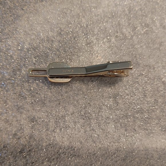 Burberry Tie Clip Gold Plated with Green Logo - Picture 6 of 16